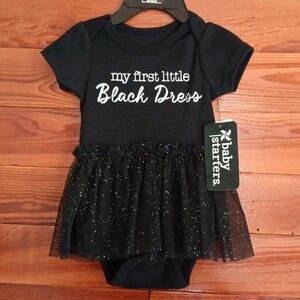 NWT Baby Starters little black dress tutu bodysuit